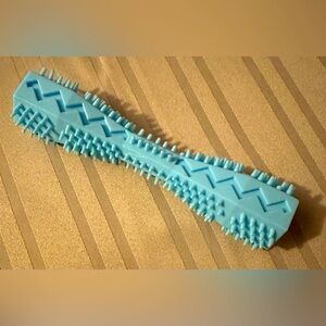NWT untitled rubber chew toy in blue approximately 6” long